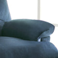 Blue Recliner With Pillow Top Arm Blue Manual Handle Metal Primary Living Space Tight Back Handle Pillow Top Arms Fabric Metal