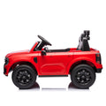 12V Kids Ride On Car W Parents Remote Control,Licensed Ford Ranger,2Wd,Rear Wheel Suspension,Low Start,Headlight,Horn,Mp3,Bluetooth,Adjustable Speed,Speed 1.86 4.97 Mph For Kids Aged 3 6. Red 50 99 Lbs Polypropylene