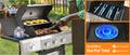 Propane Grill 3 Burner Barbecue Grill Stainless Steel Gas Grill With Side Burner And Cover For Outdoor Bbq, Camping Silver Garden & Outdoor Stainless Steel