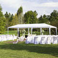 10X30' Outdoor Garden Gazebo Wedding Party Tent Canopy Marquee With 5 Removable Sidewalls White Metal