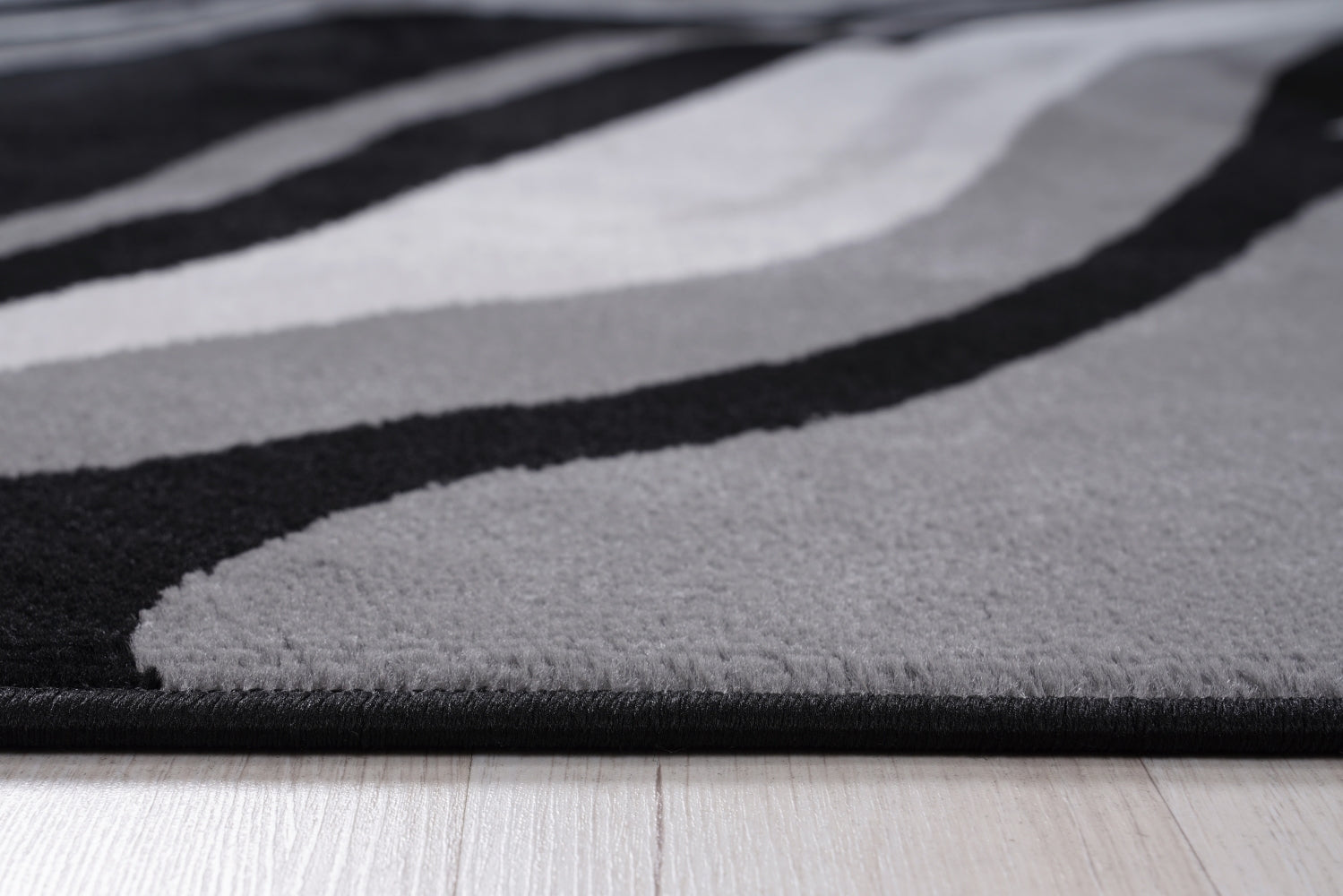 Jersey Area Rugs, Carpets For Livingroom, 5X7 Area Rugs ,1125 Black Grey Rectangle 5&7 Black Grey Contemporary Abstract Polypropylene