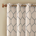 Metallic Geo Embroidered Curtain Panel Only 1 Pc Panel White Multi Polyester