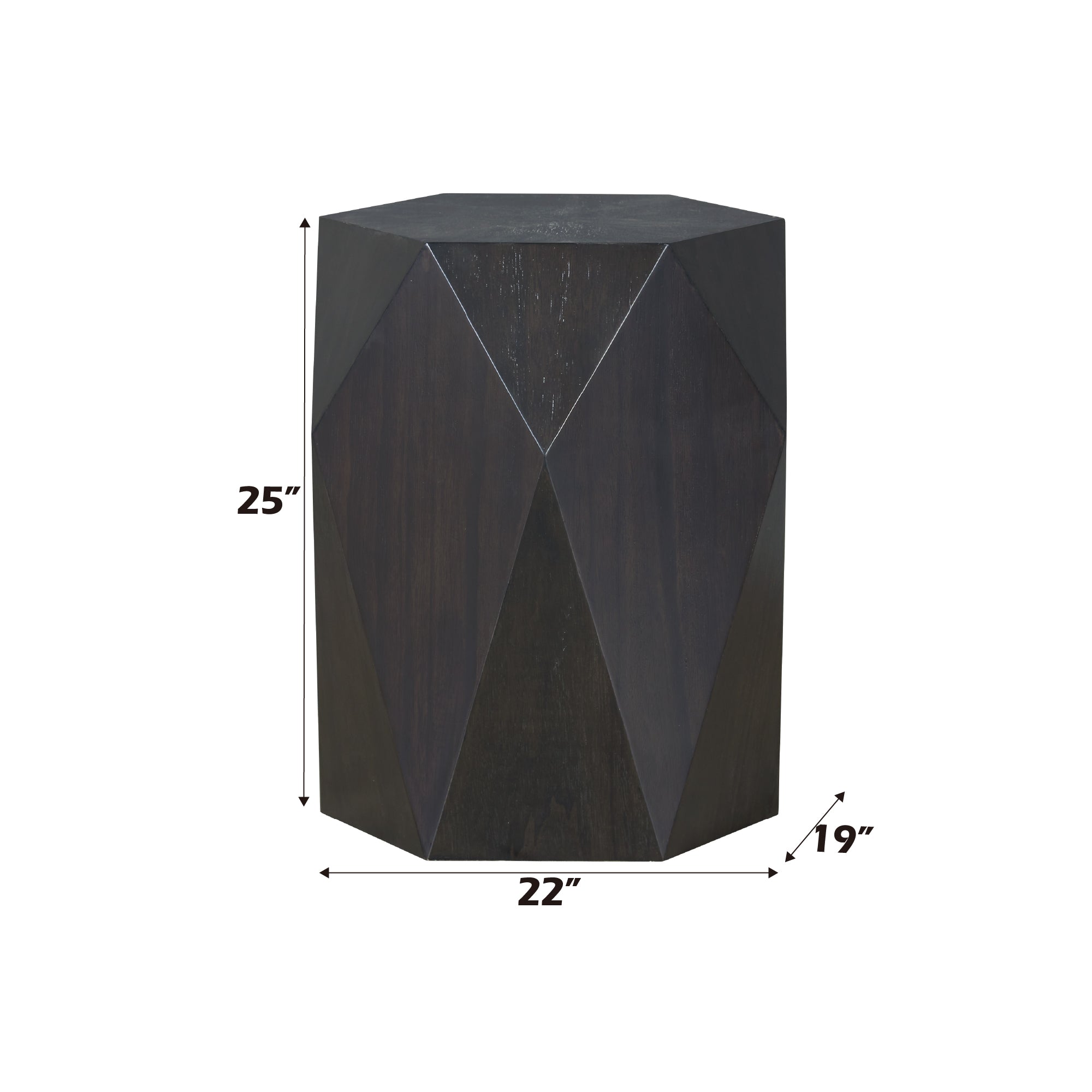 Hanniel End Table, Black Finish Lv02776 Black Wood