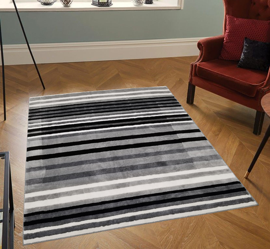 Jersey Area Rugs, Carpets For Livingroom, 7X10 Area Rugs ,3012 Grey Rectangle 8&10 Grey Contemporary Abstract Polypropylene