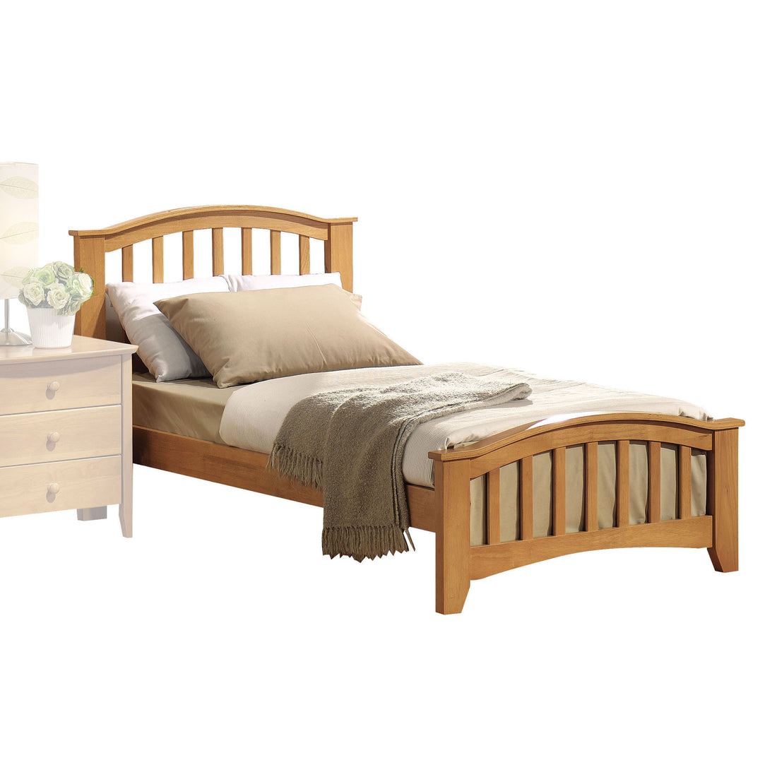 Maple Twin Bed Box Spring Not Required Twin Maple Wood