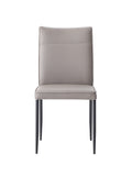 Smoky And Black Padded Side Chair Set Of 2 Solid Black Dining Room Side Chair Solid Back Set Of 2 Genuine Leather