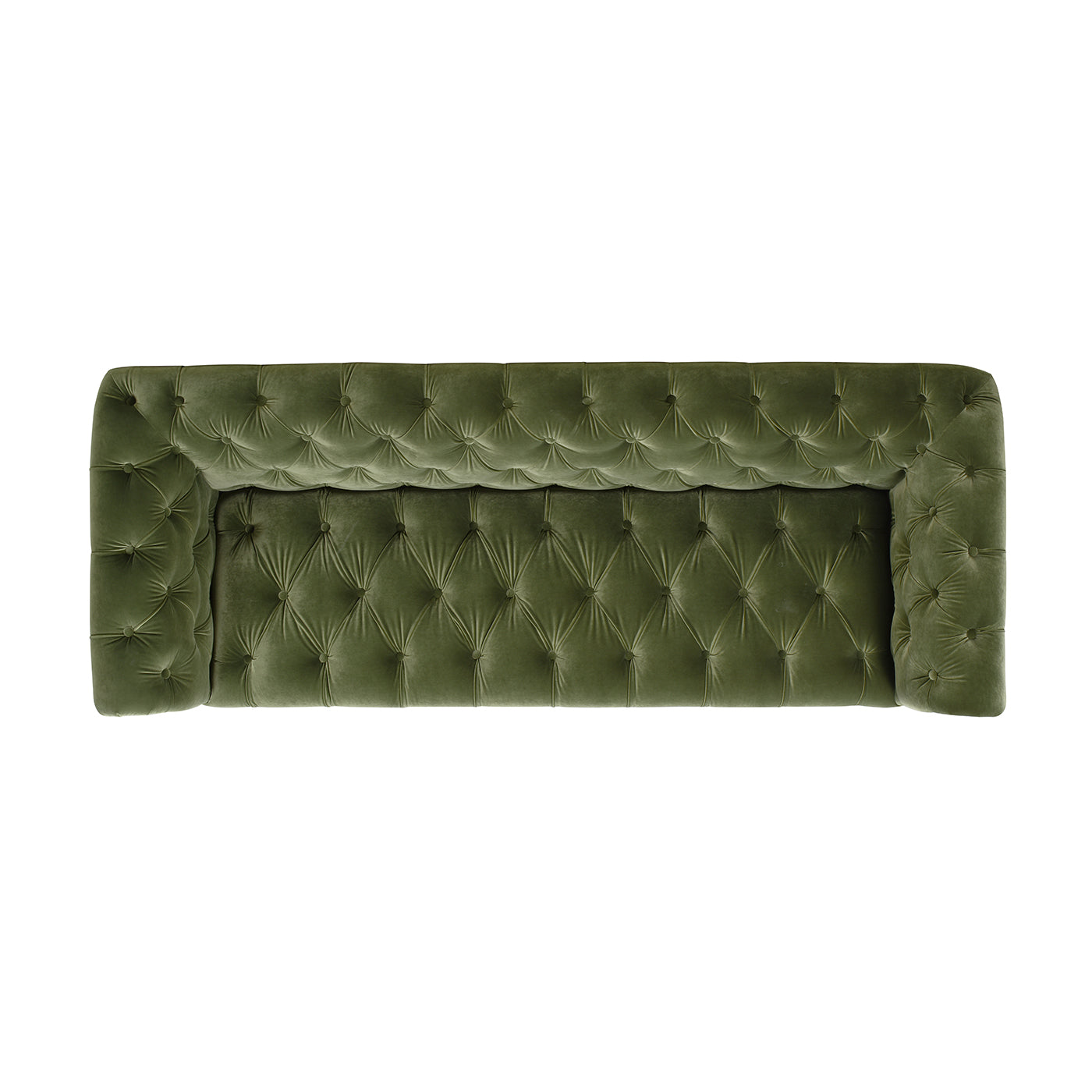 Alto 88" Tufted Chesterfield Sofa, Olive Green Performance Velvet Green Foam Velvet 3 Seat
