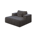 55 Inch Chenille Sponge Sofa Lounge Chair,No Assembly Required,Fluffy Modern Sleeper Chair For Indoor Living Room Bedroom Grey Foam Chenille 1 Seat