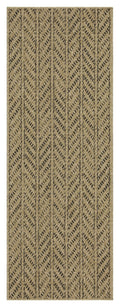 Earth Gc Ntl1012 Jute Black 2 Ft. 7 In. X 7 Ft. 3 In. Indoor Outdoor Area Rug Natural Black Polyester Polypropylene