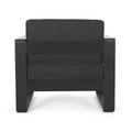 Giovanna Club Chair Black Metal & Wood