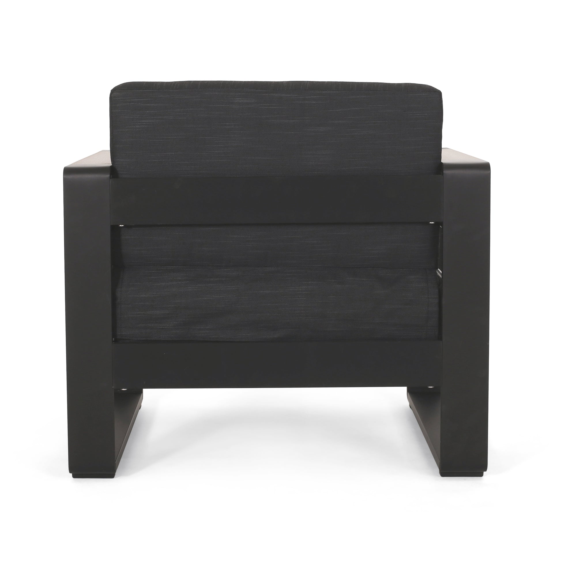 Giovanna Club Chair Black Metal & Wood