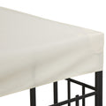 Outsunny 9.8' X 9.8' Gazebo Replacement Canopy, 2 Tier Top Uv Cover For 9.84' X 9.84' Outdoor Gazebo Models 01 0153 & 100100 076, Cream White Top Only White Polyester