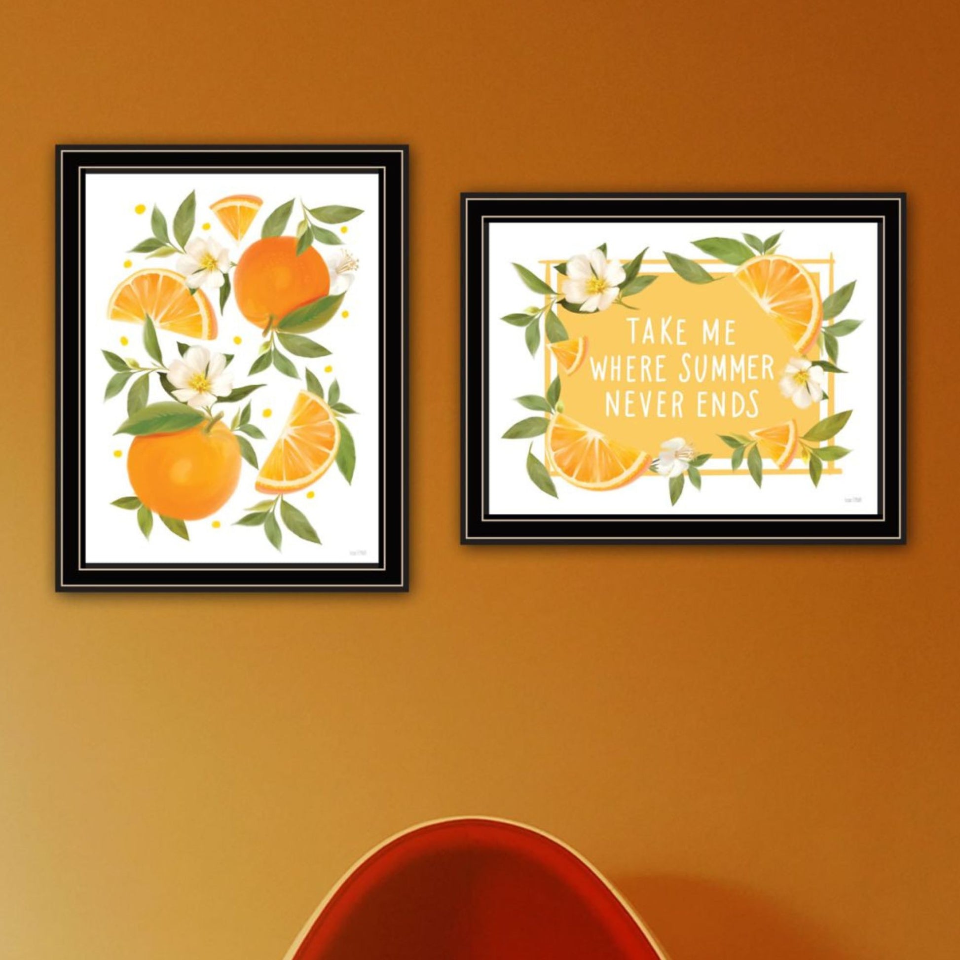 "Take Me Where Summer Never Ends So I Can Always Smell Orange Blossoms " Framed Wall Art For Living Room, Wall Art Print For Home Decor, Bedroom Wall Art By House Fenway Multicolor Wood Paper