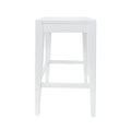 Counter Stool Set Of 2 White Fabric