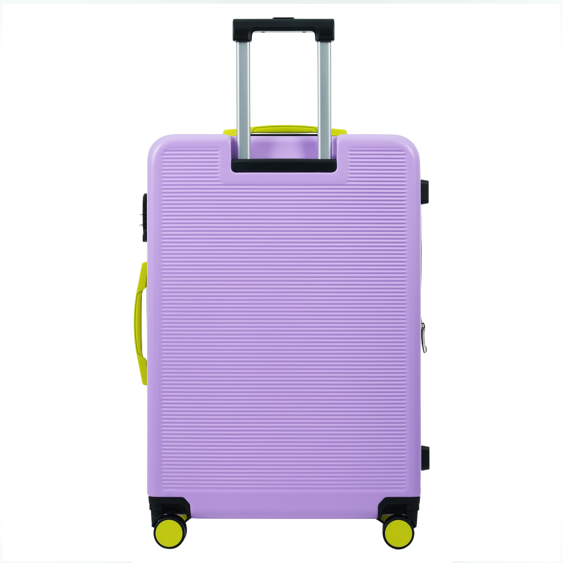 Hardshell Luggage Sets 3 Pcs Contrast Color Suitcase With Spinner Wheels And Tsa Lock 20" 24" 28" Available Purple Abs