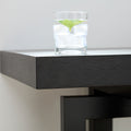 Bar Table, Extra Long Entryway Table For Entryway, Hallway, Living Room, Foyer, Corridor, Rectangular Wood High Top Kitchen Dining Table, Black Matt Black Solid Wood Mdf