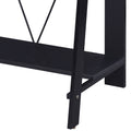 Nypho Black Finish Writing Desk Black Synthetic Wood