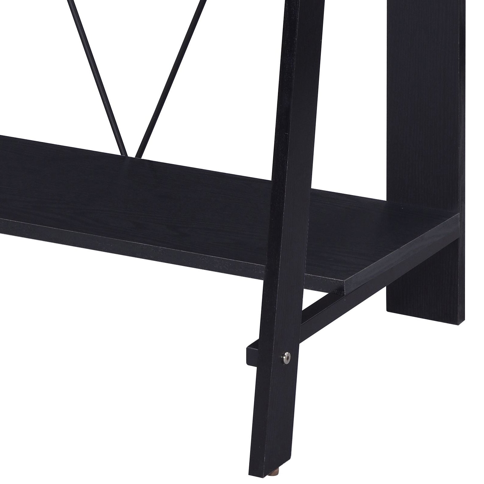 Nypho Black Finish Writing Desk Black Synthetic Wood