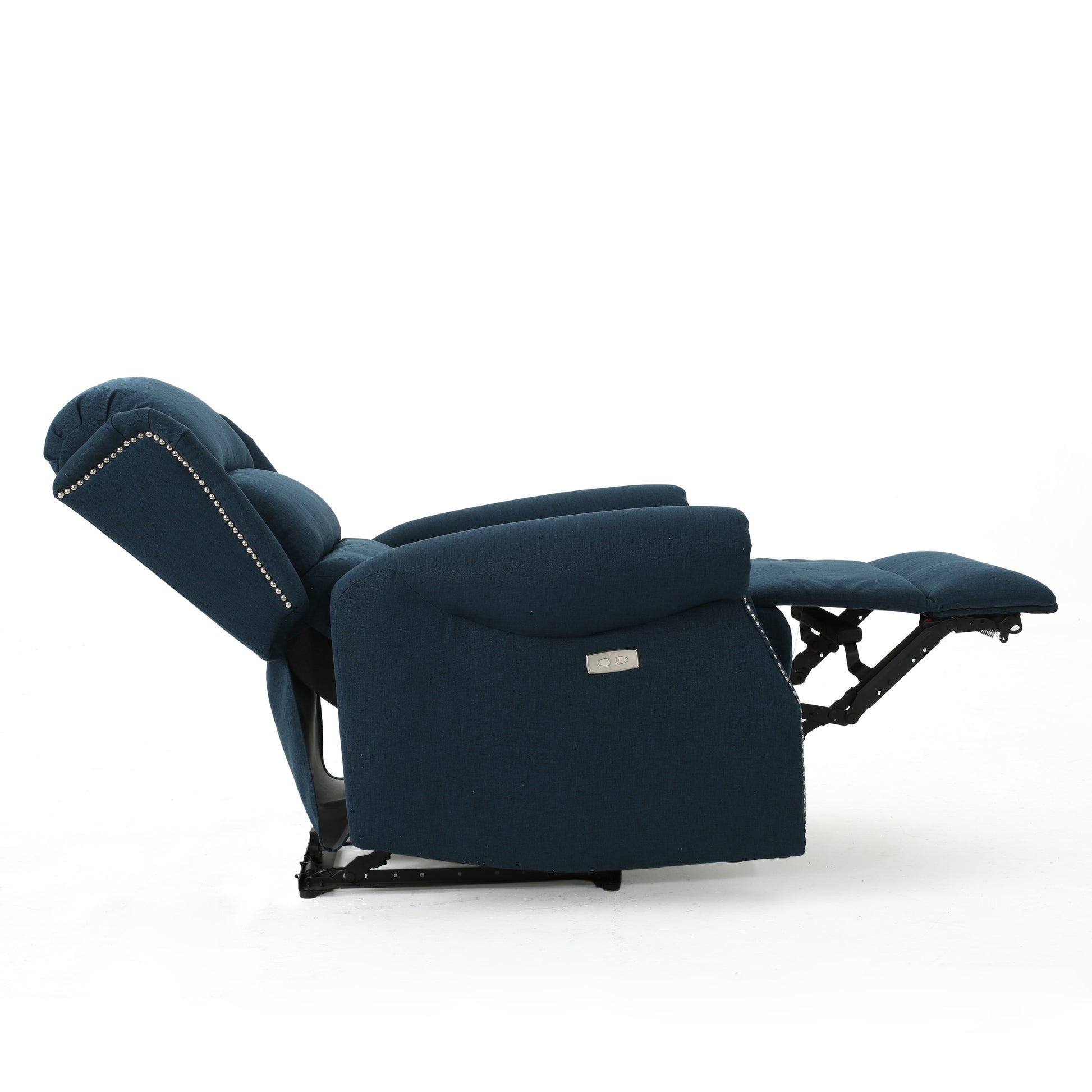 Power Recliner Navy Blue Fabric