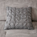 7 Piece Printed Seersucker Comforter Set Grey King King Grey Polyester