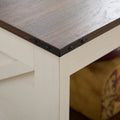Coffee Table, Farmhouse Coffee Table With Storage Space, Rural Wooden Cocktail Table, Rectangular Coffee Table, Suitable For Living Room, Semi Open Storage Compartment Walnut Mdf