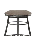 Bali Backless Swivel Counter Chair Gray Dark Gray Wood