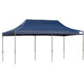 Outsunny 10' X 20' Pop Up Canopy Tent With Sidewalls & Doors, Instant Tents For Parties With Wheeled Carry Bag, Height Adjustable, For Outdoor, Garden, Patio, Blue Dark Blue Steel