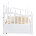 Wooden Twin Size Daybed With Twin Size Trundle, Extendable Daybed With Two Storage Drawers,White Expected Arrival Time:9.12 Twin White Wood