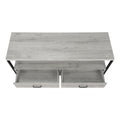 Tv Stand, 48 Inch, Console, Media Entertainment Center, Storage Drawers, Living Room, Bedroom, Grey Laminate, Black Metal, Contemporary, Modern Grey 70 79 Inches Particle Board