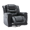 Home Theater Recliner Set Manual Recliner Chair With Wide Armrest, Two Built In Cup Holders For Living Room,Bedroom, Black Old Sku:Sg000760Aab Black Foam Pu Leather