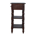 Solid Wood Turned Occasional Table Brown Brown Contemporary Freestanding Mango Rectangular Drawers Coffee & End Tables Lacquered Rectangular Solid Wood