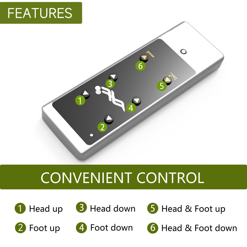 Adjustable Bed Frame,Twin Xl Size 2 Motor Design, Independent Head And Foot Incline, Zero Gravity, Tv And Head Tilt Presets, 450 Lbs Capacity Twin Xl Black Iron Bedroom American Design Bed Frame