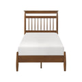 Transitional Design Twin Platform Bed Chestnut Finish Wood Frame Bedroom Furniture 1Pc Bed In A Box Box Spring Not Required Twin Chestnut Wood Bedroom Wood