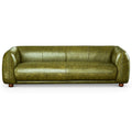 Marlon Luxury Italian Leather Sofa Green Leather 3 Seat