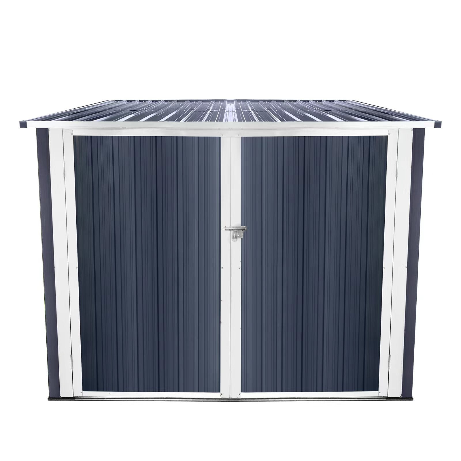Bicycle Outdoor Steel Storage Shed ,Stores 4 Bikes,Grey Grey Ash Metal