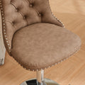 Swivel Pu Leather Barstools Adjusatble Seat Height From 25 33 Inch, Chrome Base Bar Stools With Backs Comfortable Tufted For Home Pub And Kitchen Island, Beige,Set Of 2,1512Br Brown Dining Room American Design Bar Stools Wing Back Set Of 2 Foam Pu