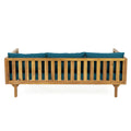 Claremont 3 Seater Daybed With Rattan Arms Teak Cushion Teak Wood Fabric Rattan