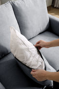Modern Modular Sofa, 4 Seat Chenile Sectional Couch Set With 2 Pilows Lncluded, Freely Combinableindoor Funiture For Living Room,Apartment, Office, 3 Colors Light Gray Chenille Metal Primary Living Space Medium Soft Loose Back Modern Poplar Foam Plywood