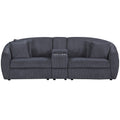 United We Win Corduroy Fabric, Two Cup Holders, Storage, Oversized Two Seat, Solid Wood Frame, High Quality Sponge Filling, Curved Placement Sofa Dark Gray Corduroy 2 Seat