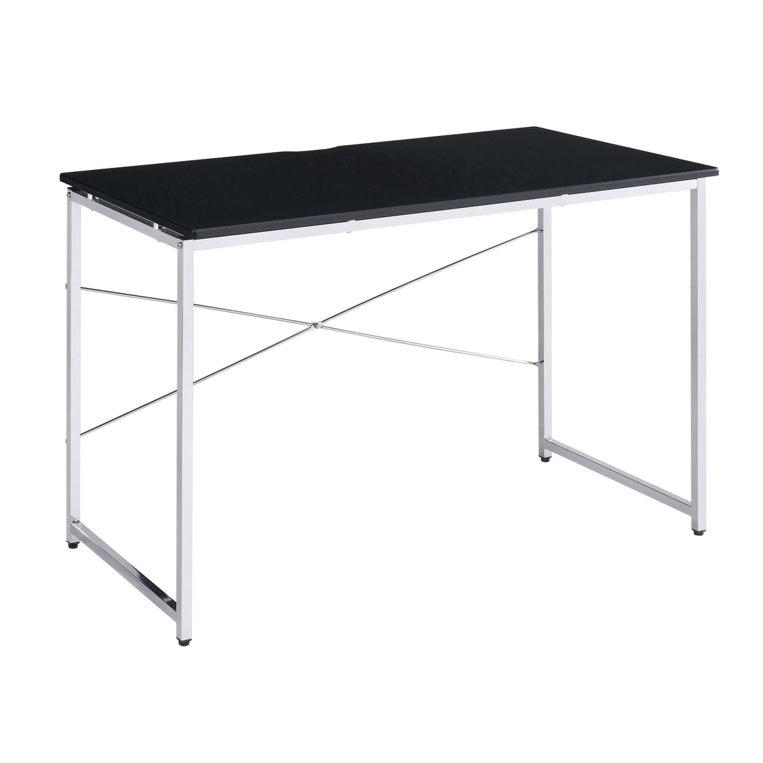 Black And Chrome Vanity Desk Black Silver Bedroom Modern Wood Metal