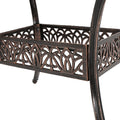 Tucson Cast Aluminum Dining Table, Shiny Copper Copper Aluminium