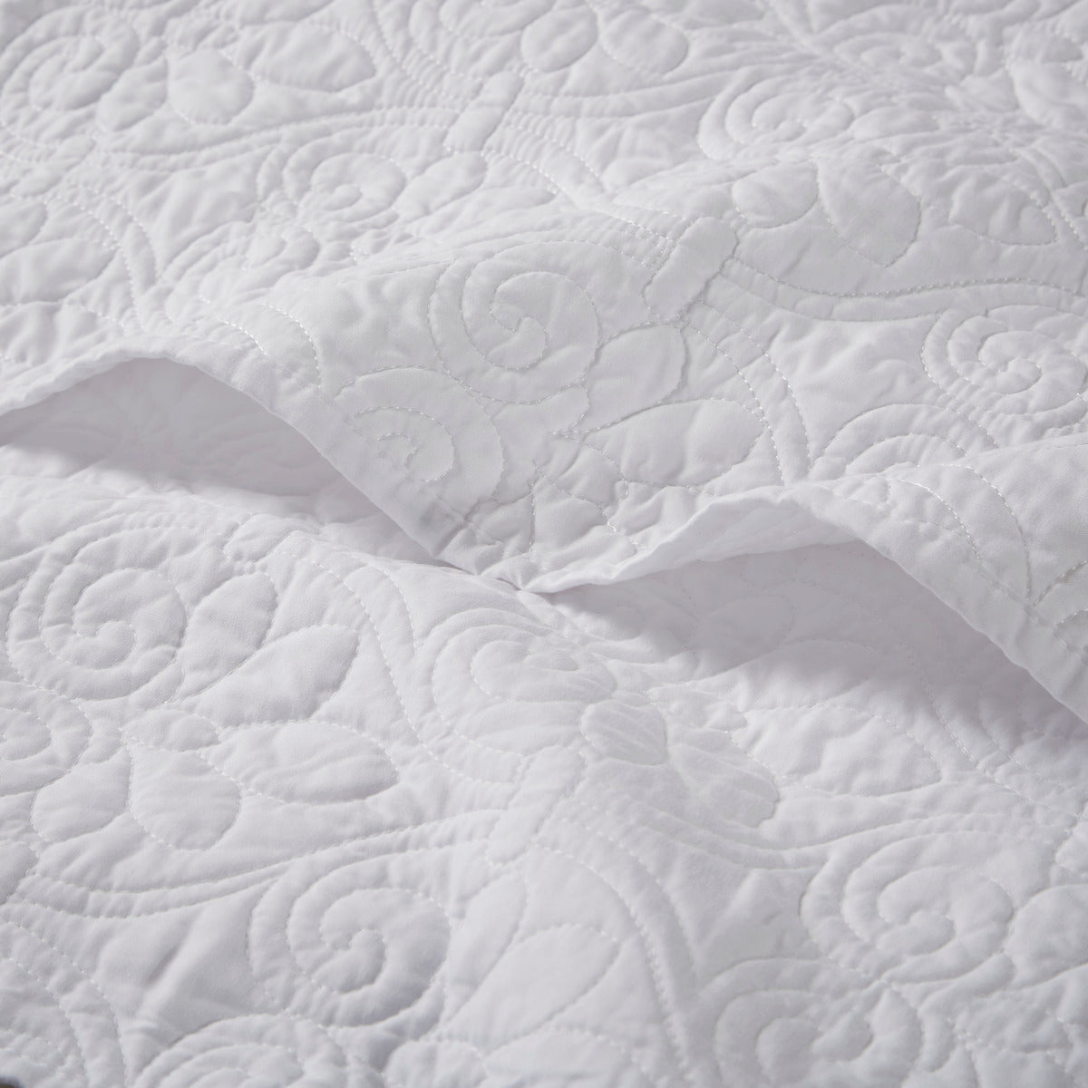 Oversized Quilted Throw White 60X70" White Cotton