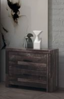 Juniper Dark Cherry Finish Nightstand Dark Brown Synthetic Wood