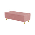 4 Pieces Bedroom Sets Queen Size Upholstered Bed Frame With Modern Corduroy Storage Ottoman And Nightstands,Pink Queen Pink 4 Piece Set Wood