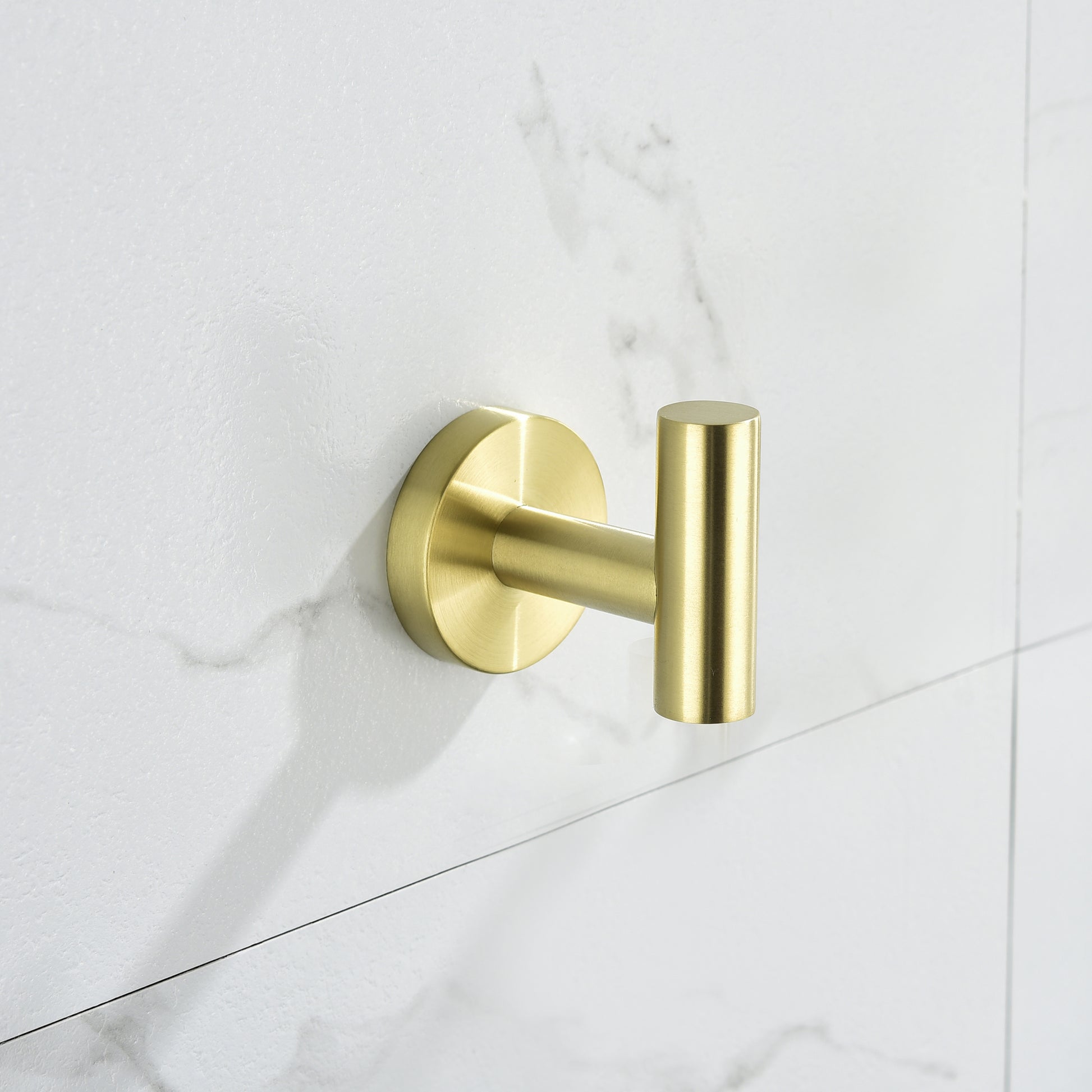 5 Piece Bathroom Towel Rack Set Wall Mount Brushed Gold Stainless Steel