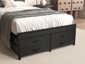 Twin Bed Frames With Headboard, Twin Size Bed Frames With Storage Drawers, Twin Bed, Black Metal Platform Bed Frame, Single Bed Frame, No Box Spring Needed Black Mdf Metal
