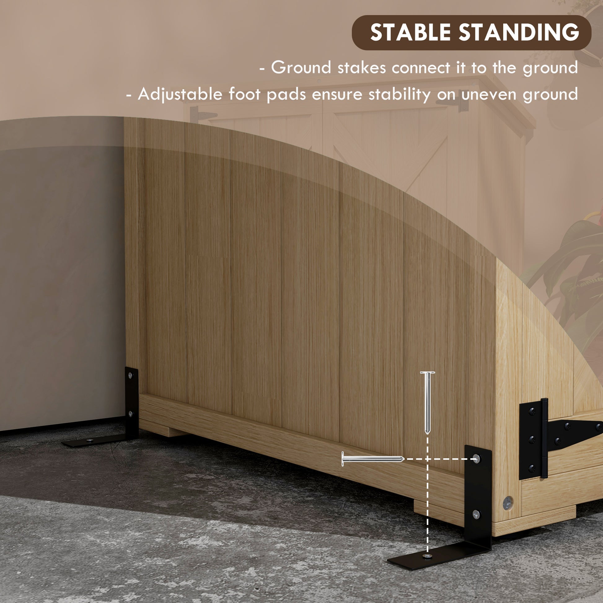 Outsunny Wooden Garden Shed, Outdoor Storage Cabinet With Waterproof Asphalt Roof, Narrow Tool Shed With Shelves And Lockable Doors, Natural Natural Wood Wood