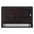 Queen Murphy Bed With Large Drawers,Espresso Queen Espresso Plywood