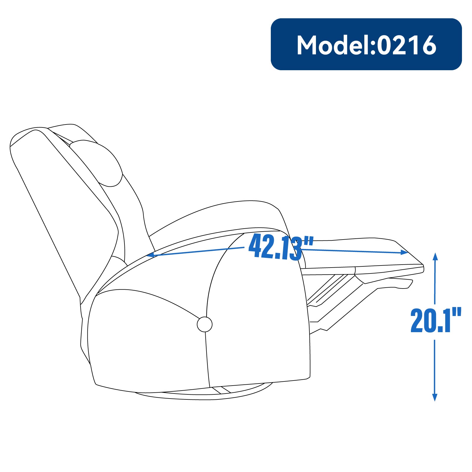 Blue Swivel And Rocker Power Recliner Chair With Lumbar And Neck Support Pillow, Max Swivel Degree 270 , Heavy Duty Motion Mechanism With Usb And Type C Ports Blue Polyester Power Push Button Metal Primary Living Space Medium Firm Tight Back Heavy Duty