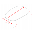 Arc Shaped Coffee Table White Oak White Primary Living Space Modern Rubberwood Oval Particle Board Particle Board